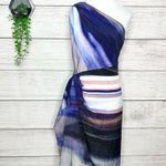 Rachel Roy  The Viv Purple Striped One Shoulder Party Dress Size 6 Small Photo 13