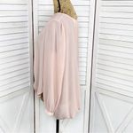 Sans Souci  Sheer Split Front Surplus Blouse Blush Pink Small Photo 1