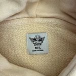 Boys Lie  Oversized Graphic Hoodie Racer Girl Size M in Cream Blue Photo 2