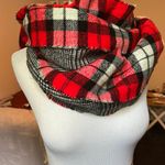 White Black and Red Checkered Scarf Multiple Photo 0