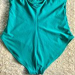 Catalina Swimwear Aquamarine One Piece Fully Lined Swimsuit Mesh Detail L 12-14 Photo 5