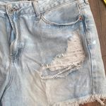 SONG Light Blue Distressed Jean Shorts Size 13 Photo 3
