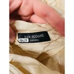 SAN SLOANE Green Cream Drapey Open Back Slip Style Cowl Neck Zita Midi Dress XS Photo 6