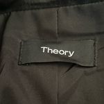 Theory  Black Lambskin Leather Open Front Jacket Size Small Photo 5