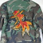 Fair Child Womens‎ Shirt Sz S Little Big Town Camo Goldfish Jacket Snap Up Green Photo 1