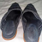 Sundance Veracruz Bella Notte leather Stacked Heel Boho Mules Black Size 8 Photo 3