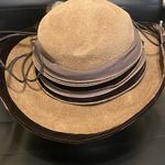 Angiolo Frasconi Women's‎ Brown Rabbit Hair Feathers Fedora Formal Hat One Size Photo 3