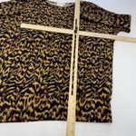 Apricot Top Womens XS Brown Yellow Black Animal Print Pullover Crewneck Photo 8