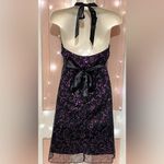 Charlotte Russe Charollote Ruse beautiful black and Purple Halter Dress knee length Photo 1