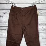 Denim & Co . NWT Sz 22 Chocolate Brown 100% Cotton Easy Care Pleated Front Pants Photo 1