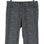 Loft  Marisa Cropped Pants Womens 2 Black White Geometric Stretch Career Office Photo 3