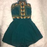 Figleaf Turquoise Halter Romper   Photo 0