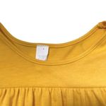 VTG 90s Autumn Yellow Tiered Tunic Dress 3/4 Balloon Sleeve Women’s M Barbie Size M Photo 6