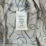 CAbi Women's White Balloon Sleeve Button Down Ribbon Trim Blouse Large #4232 Photo 3