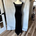 Midnight Doll Velvet Off the Shoulders Black Maxi Gown Dress High Slit Whimsigoth size Small Photo 1