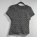 Kaisely  sweater knit gray short sleeve alpaca wool acrylic blend‎ small Photo 5