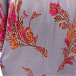 Leith  Lavender Floral Satin Shift Dress Size Large, Purple Pink Floral Dress Photo 5