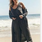 Free People FP Beach ☀︎︎ Bicoastal Open Duster Long Cardi ☀︎︎ Charcoal ☀︎︎ Small Gray Photo 0