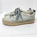 Sam Edelman  Carleigh Blue Chambray Denim Lace Up Espadrilles Sneakers Shoes Photo 6