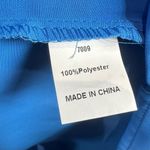 PRETTYGARDEN Long smocked sleeve pleated mock neck cobalt blue blouse top size small Photo 9