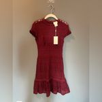 Foxiedox New $163 Nordstrom  Open Back Ellie Dress Fit and Flare Lace in Burgundy Photo 3
