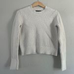 Banana Republic Factory Classic White Cream Crewneck Cropped Sweater Neutral Photo 0