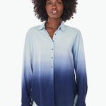 Xirena • Beau Ombré Shirt in Dawn Bleu cotton poplin dip dye button down Photo 0
