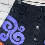 Disney Aladdin Cropped Magic Carpet Black Denim Mini XS Photo 5