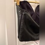 ZARA  Faux Leather Black Top Photo 3