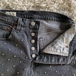 Levi's Black/Grey 501 Bejeweled Rock Stud High Waisted Jeans Photo 5