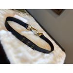 frame denim  Triple Twist Chain Leather Belt Black Womens Size Small Photo 4