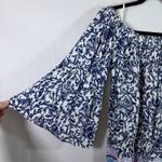 Lilly Pulitzer NEW  Nevie Off-the Shoulder Oyster Bay Blue Top Blouse Size S Boho Photo 6