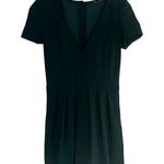 ZARA Short Sleeve V Neck Shorts Romper Lined Button Zip Back XS Green #3183 Photo 0