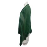 BCBGMAXAZRIA Green Open Front Knit Chiffon High-Low Hem Semi Sheer Cardigan XS Photo 1
