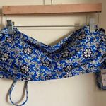 J.Crew COPY - Ruched bandeau bikini top and bottom set in cobalt floral SZ XXL Photo 4
