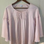 Hinge 3/4 bell-sleeve top in soft pink - size XS Photo 0