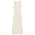 Mango Cotton Blend Knitted Dress with Lace Pattern Ecru Beige NWT Size 8/Large Photo 2