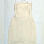 Lucy in the Sky NWOT  Satin Lace-Up Mini Dress - Champagne - S Photo 7