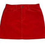 Gap Red Corduroy Stretch Casual 5 Pocket Mini Skirt ~ Ladies Size 6 / 28 Photo 0