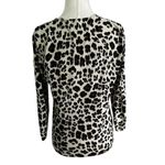 ZARA Knit Multicolor Knit Animal Print V-Neck Blouse Women Top Medium | 57-33 Photo 1