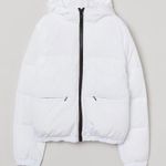 H&M NWOT White Hooded Puffer Jacket Photo 0