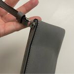 Coach Wristlet Wallet Pouch Corner Zip Credit Card Phone Travel Leather Grey Photo 4