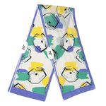 Vintage White Purple Wrap Scarf Rectangle Geometric Colorful 53" X 10" Photo 3