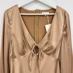 NWT‎ Billy J Brigitte Brown Satin Maxi Dress Plus Size 20 Tan Photo 6