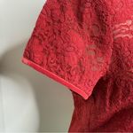 Josephine Chaus  Sheer Lace Top Velvet Trim Women’s Size Medium Photo 2