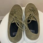 Eileen Fisher  Prescot Sneaker 6.5 Olive Green Nubuck Platform Lace-Up Shoes Photo 2