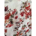 One Size Kimono Duster Cream Red Floral Size L Photo 3