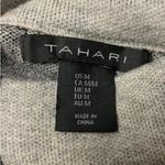 Tahari Wide Plaid High Neck Half Sleeve Sweater Gray Black Size Medium Photo 4