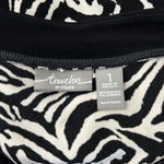 Chico's Dress Women Medium Black White Zebra Travelers Career Casual Edgy Slinky Photo 6