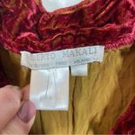 Alberto Makali crushed velvet embellished button front blouse size small vamp Photo 4